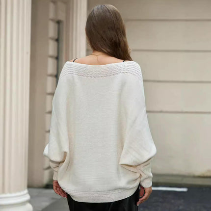 Sweaters for Women Fall Batwing Long Sleeve V Neck Pullover Jumper Tops
