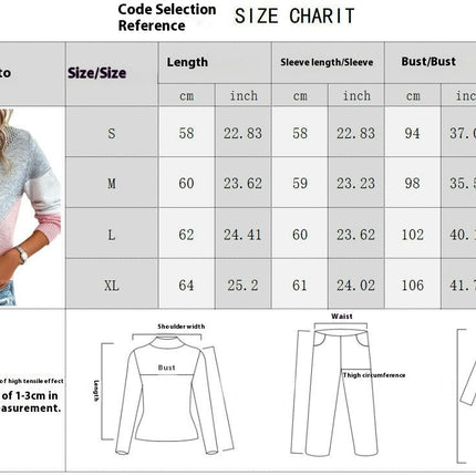 Womens Long Sleeve Crewneck Color Block Hollow Knit Pullover Sweater Tops