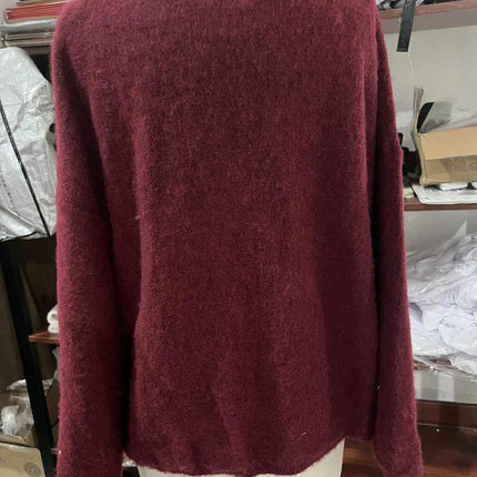 Women Fuzzy Fall Winter Long Sleeve Knit Pullover Crewneck Sweater