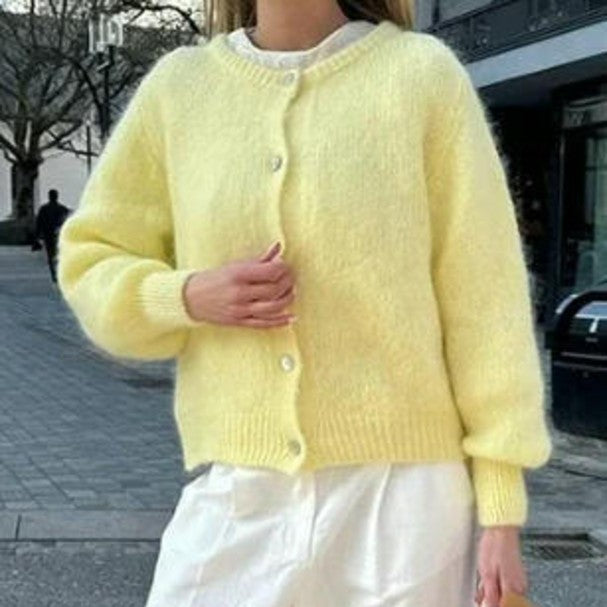 Womens Cardigan Button Down Crewneck Long Sleeve Fall Trendy Knit Sweaters