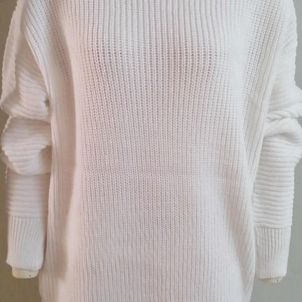 Womens Off Shoulder Long Sleeve Pullover Sweater Dress Fall Winter Mini Dresses