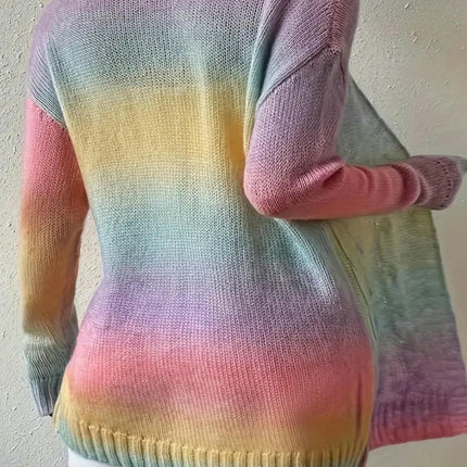 Womens Colorful Cardigan Long Sleeve Open Front Cable Knit Sweater