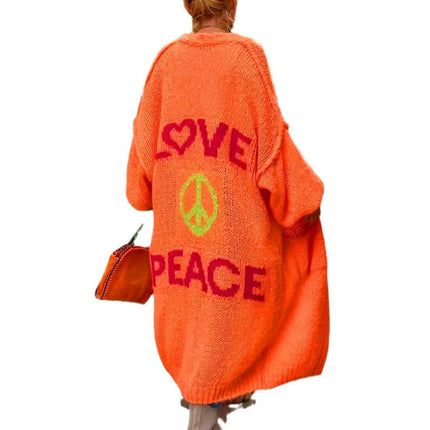 Long Sweaters for Women Open Front Long Sleeve Knit Cardigans with Pockets