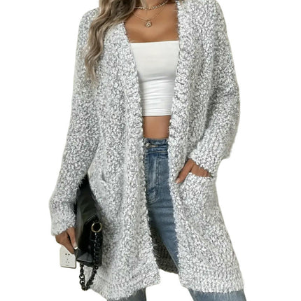 Women's Long Cardigans Open Front Casual Knit Sweater with Pockets