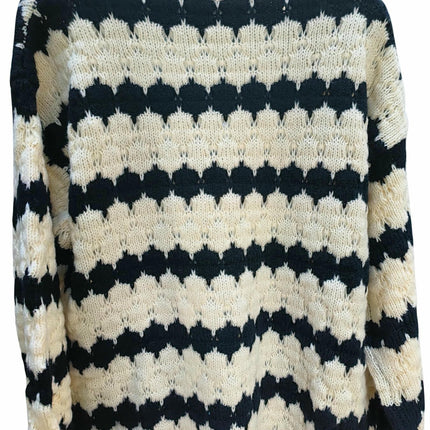 Women's Color Block Open Front Long Sleeve Chunky Knit Cardigan Sweaters