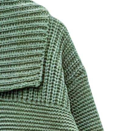 Women's Button Down Cardigan Collared Long Sleeve Chunky Knit Sweaters
