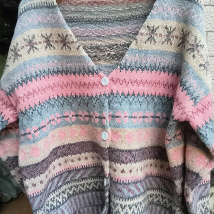 Womens Cardigans Casual Long Sleeve V Neck Knit Button Down Colorful Sweaters