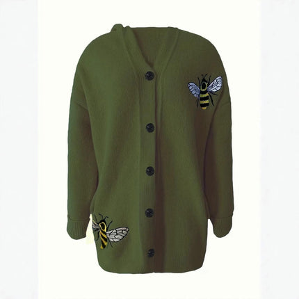 Women's Hooded Cardigan Casual Long Sleeve Button Down Sweater Coat