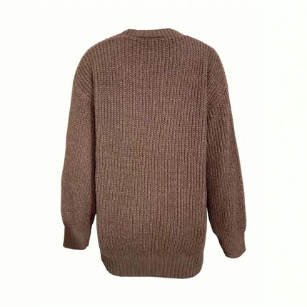 Womens Oversized Cardigans Chunky Knit Button Down Long Sleeve Sweater