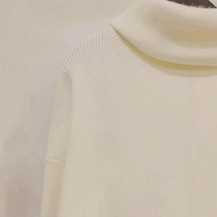 Womens Turtleneck Oversized Sweaters Casual Long Sleeve Pullover Knit Tops