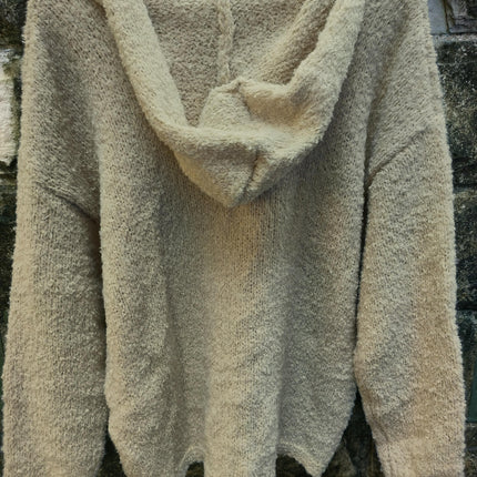 Women V Neck Solid Pullover Sweaters Loose Long Sleeve Knit Jumper