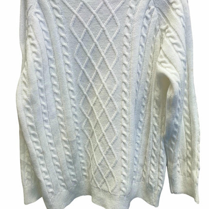 Women's Lightweight Cable Long Sleeve Buttons Loose Casual Sweater Jumpers