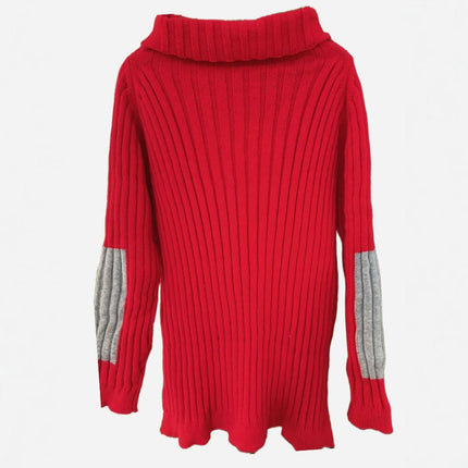 Women's Casual Long-Sleeved Pullover Sweater, Large Size Scarf Collar Sweater