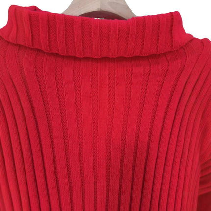 Women's Casual Long-Sleeved Pullover Sweater, Large Size Scarf Collar Sweater