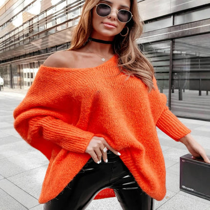 Womens Plus Size Sweater Tops Long Sleeve Crewneck Fashion Loose sweater