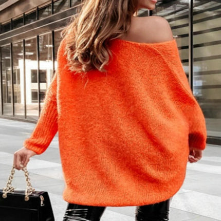 Womens Plus Size Sweater Tops Long Sleeve Crewneck Fashion Loose sweater