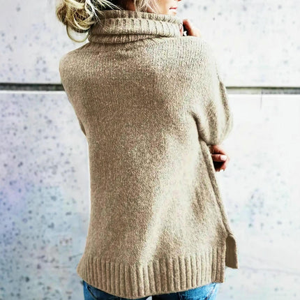 Womens Turtleneck Oversized Sweater Pullover Sweater Casual Fall Loose Knit Jumper