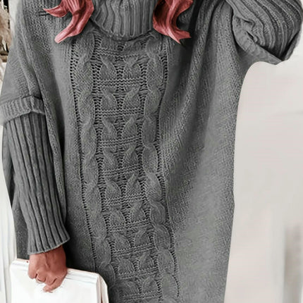 Women's Turtleneck Large Sweater Pullover Casual Winter Loose Knit Pullover