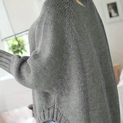 Women's Loose Cable Knit Top Turtleneck Batwing Long Sleeve Sweater