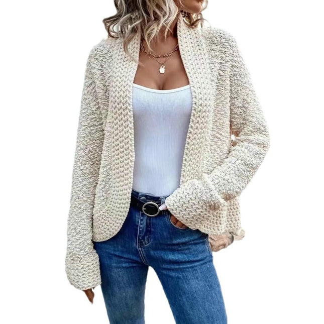 Women's Fashion Casual Open Front Long Sleeve Chunky Knit Cardigans Sweaters