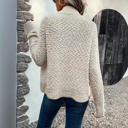 Women's Fashion Casual Open Front Long Sleeve Chunky Knit Cardigans Sweaters