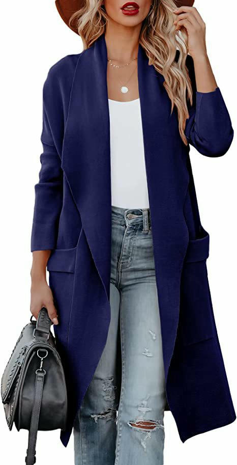 Women Lightweight Cardigan Sweaters with Pocket Long Sleeve Shrugs