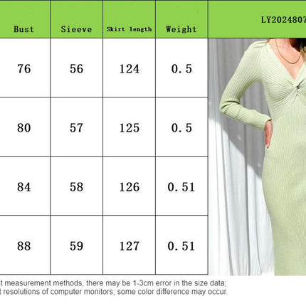 Dress V Neck Sweater for Women,Long Tight Pleated Sweater Dress,Knit wrap Dress