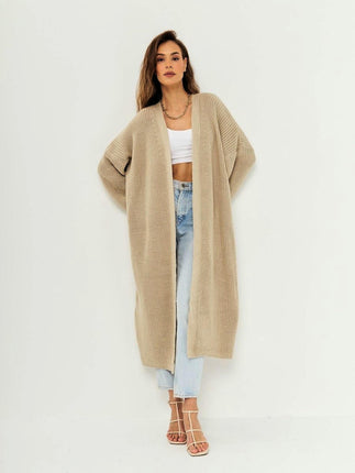 Women's Autumn Loose Knitted Jacket Long Sleeve Long Kimono Cardigan
