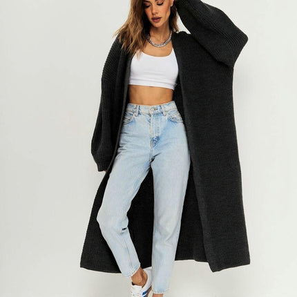 Women's Autumn Loose Knitted Jacket Long Sleeve Long Kimono Cardigan