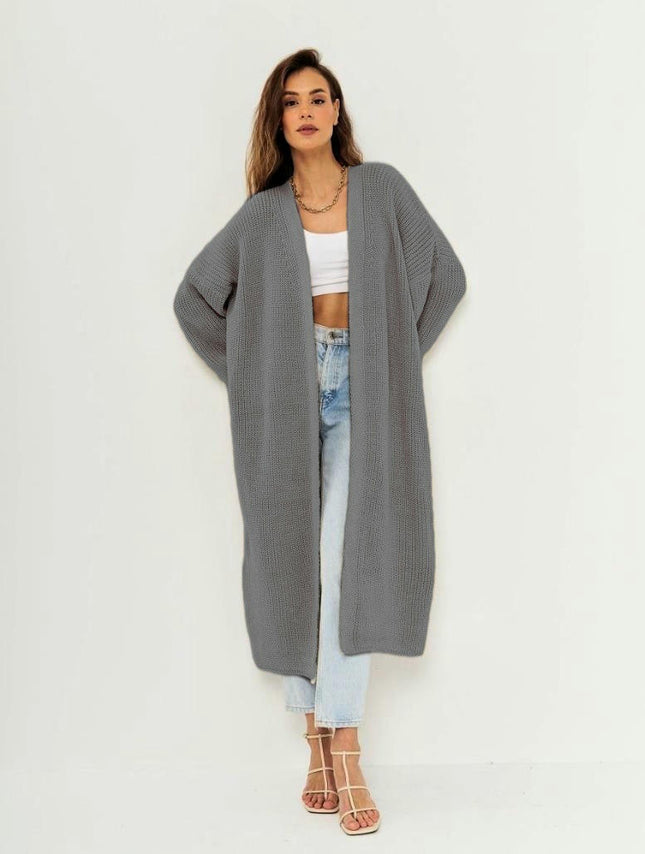 Women's Autumn Loose Knitted Jacket Long Sleeve Long Kimono Cardigan