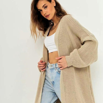 Women's Autumn Loose Knitted Jacket Long Sleeve Long Kimono Cardigan