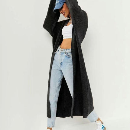 Women's Autumn Loose Knitted Jacket Long Sleeve Long Kimono Cardigan
