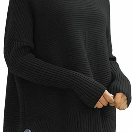 Turtleneck Sweater Women's Lazy Style Bat Sleeve Loose Pullover Cardigan
