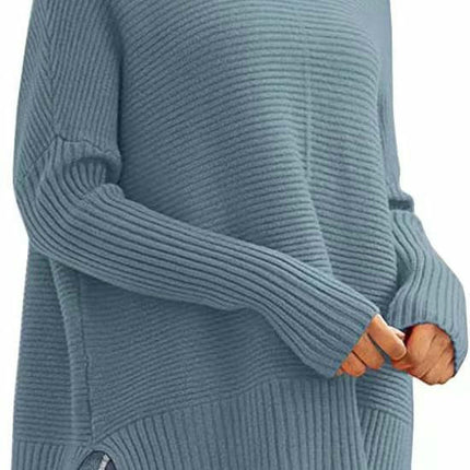 Turtleneck Sweater Women's Lazy Style Bat Sleeve Loose Pullover Cardigan