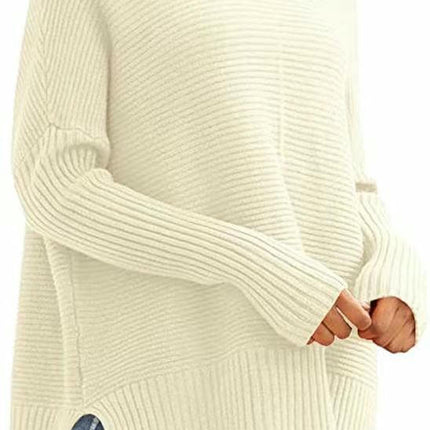 Turtleneck Sweater Women's Lazy Style Bat Sleeve Loose Pullover Cardigan