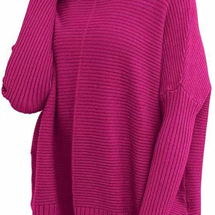 Turtleneck Sweater Women's Lazy Style Bat Sleeve Loose Pullover Cardigan