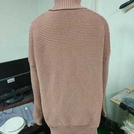 Turtleneck Sweater Women's Lazy Style Bat Sleeve Loose Pullover Cardigan