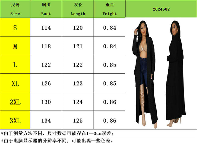 Women's Cable Knit Cardigan with 2-Pockets,  Extra Long Ankle Length Sweater 1