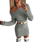 Off-shoulder grey