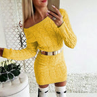 Off-shoulder yellow