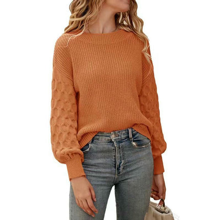 Women's Winter Pullover Sweater Long Sleeve Crewneck Loose Chunky Knit Tops