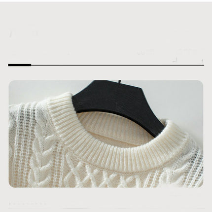 Women's Fashion Sweater Crewneck Long Sleeve Vintage Casual Pullover Tops