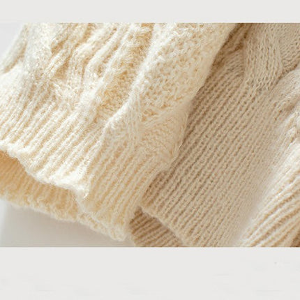 Women's Fashion Twist Sweater Long Sleeve Crewneck Vintage Casual Pullover Tops