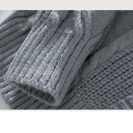 Women's Hooded Drawstring Cardigan Long Sleeve Button Chunky Knit Sweater Jacket
