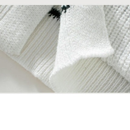Women's Striped Hooded Cardigan Long Sleeve Button Knit Sweater with Pockets