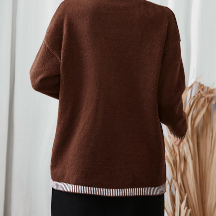 Women's Lightweight Long Sleeve Cardigan Button Knit Sweater with Pockets