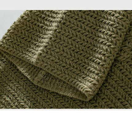 Women's Solid Color Knitted Cardigan Sweater Casual Bell Sleeve Pocket Coat