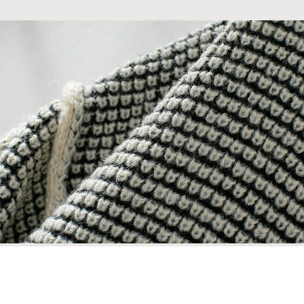Winter Waffle Cardigan Sweater Women's Long Sleeve Buttonless Knitted Jacket