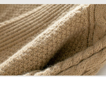 Women's Short Bow Tie Knitted Cardigan Jacket Autumn Long Sleeve Sweater