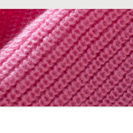 Women's Colorblock Knitted Cardigan - Autumn Long Sleeve Loose Sweater Jacket